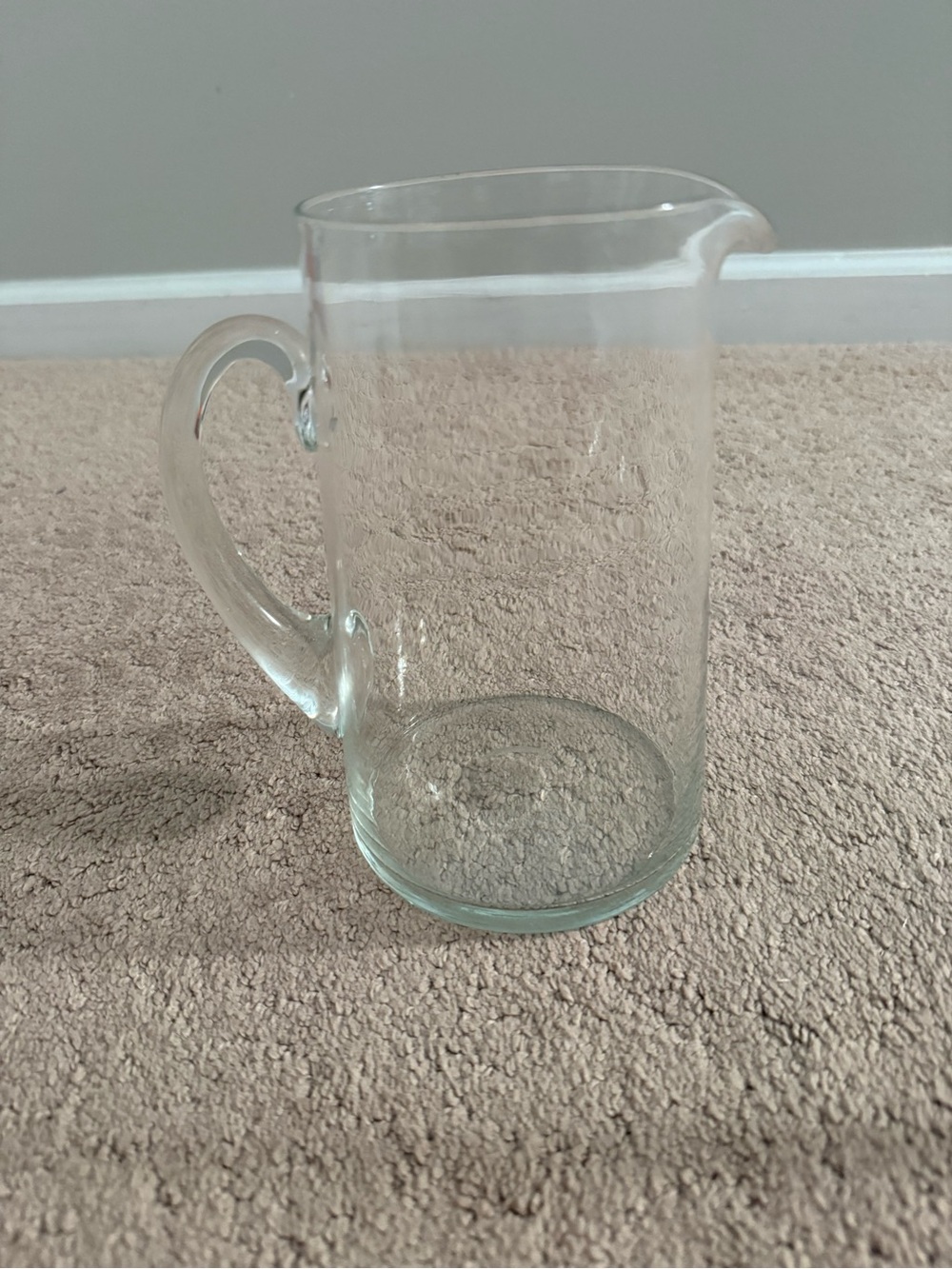Clear Glass Pitcher with Handle - Picture 1 of 7